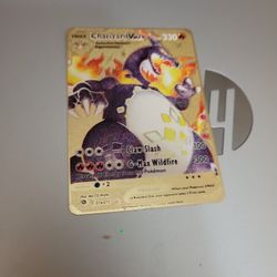 Shiny Charizard Vmax Gold Pokemon Card 