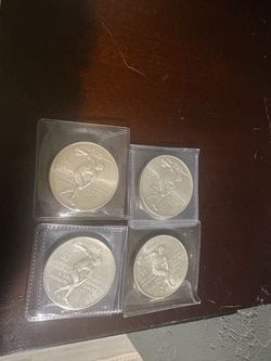 1970 Panama XI Juegos Centroamericanos Silver Coins Set of 4