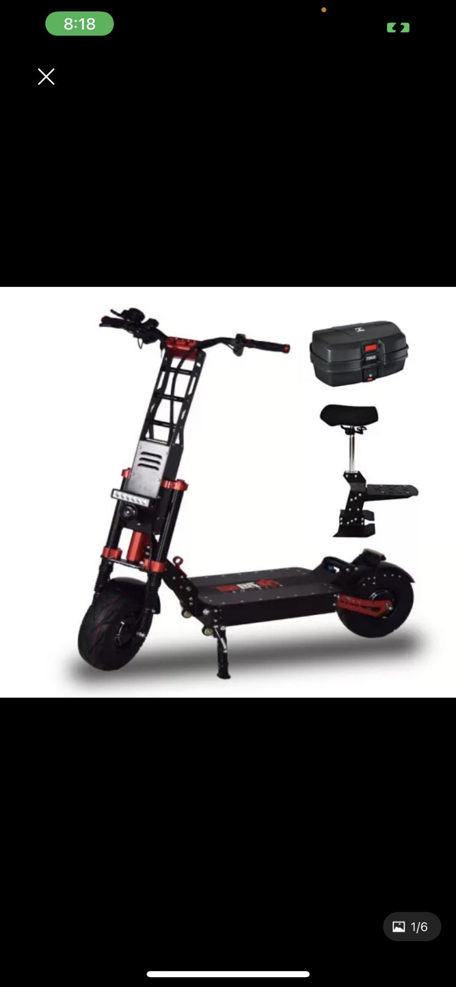 Adult Scooter 8000w 72v 13” Wheel