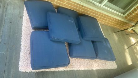 Patio chair cushions / zipper slipcovers / qty 8