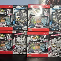 2 Pair Of White Flare And Black Bolt Binder And Poster Collection Sealed