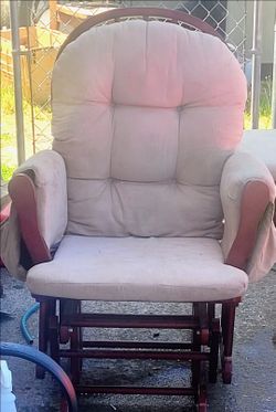 Matching Tan Rocker/Glider chair & Ottoman