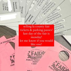 (10) LA County Fair Tickets & (5) LA County Fair Parking Passes 