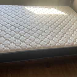 Queen Mattress & Wood Bed frame 
