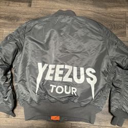 Grey Yeezus Tour Bomber Jacket 