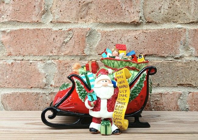 Fitz & Floyd Holiday Musicals Santa's Big Day Music Box