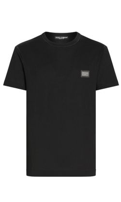 Dolce & Gabbana Black Logo Plaque T-Shirt  M size