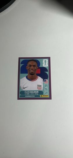 Folarin Balogun Purple Parallel Panini Sticker
