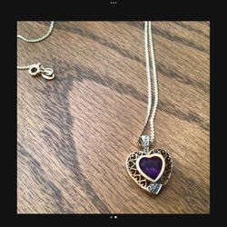NECKLACE – AMETHYST HEART SET IN 14K GOLD WITH 14K GOLD CHAIN  -  ❤️  Mother's Day is coming, are you ready? ❤️