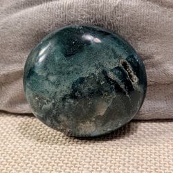 Sea Jasper Palm Stone Natural Blue Crystal Stone