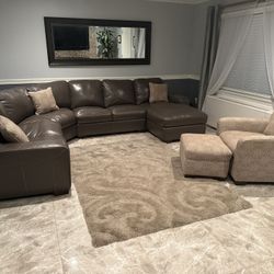 Leather Sectional 