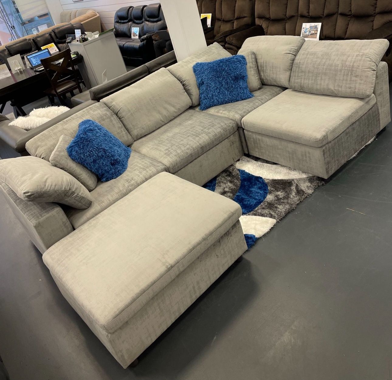 COMFY NEW LIMA SECTIONAL SOFA AND OTTOMAN SET ON SALE ONLY $899. IN STOCK SAME DAY DELIVERY 🚚 EASY FINANCING 
