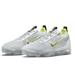 🔥🔥Nike Air Vapormax Flyknit GS Wolf Grey/Volt Green