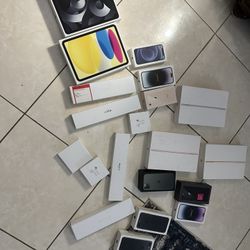 Iphone Apple box empty  iPad Apple wach  AirPod 