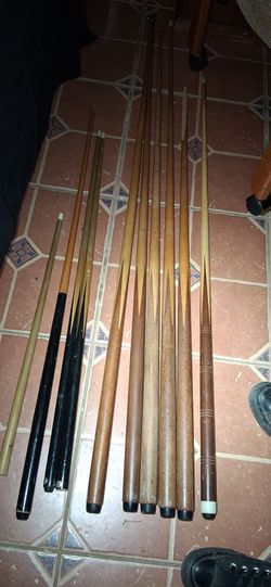 Bulk Pool Cue Stick Lot - House Cues (17oz - 20oz Weights)