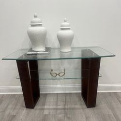 Two Glass Tables For Sale 