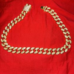 20MM 20 Inch Cuban Link Chain And Tennis Chain