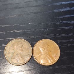1973 penny D with error and large FG on the back