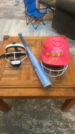 Softball Gear! Helmet, bat And face Mask Starter Kit!