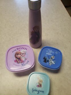 Frozen Water Bottle & 3 Containers