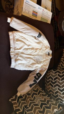 Light Beige Forever 21 Varsity Jacket.