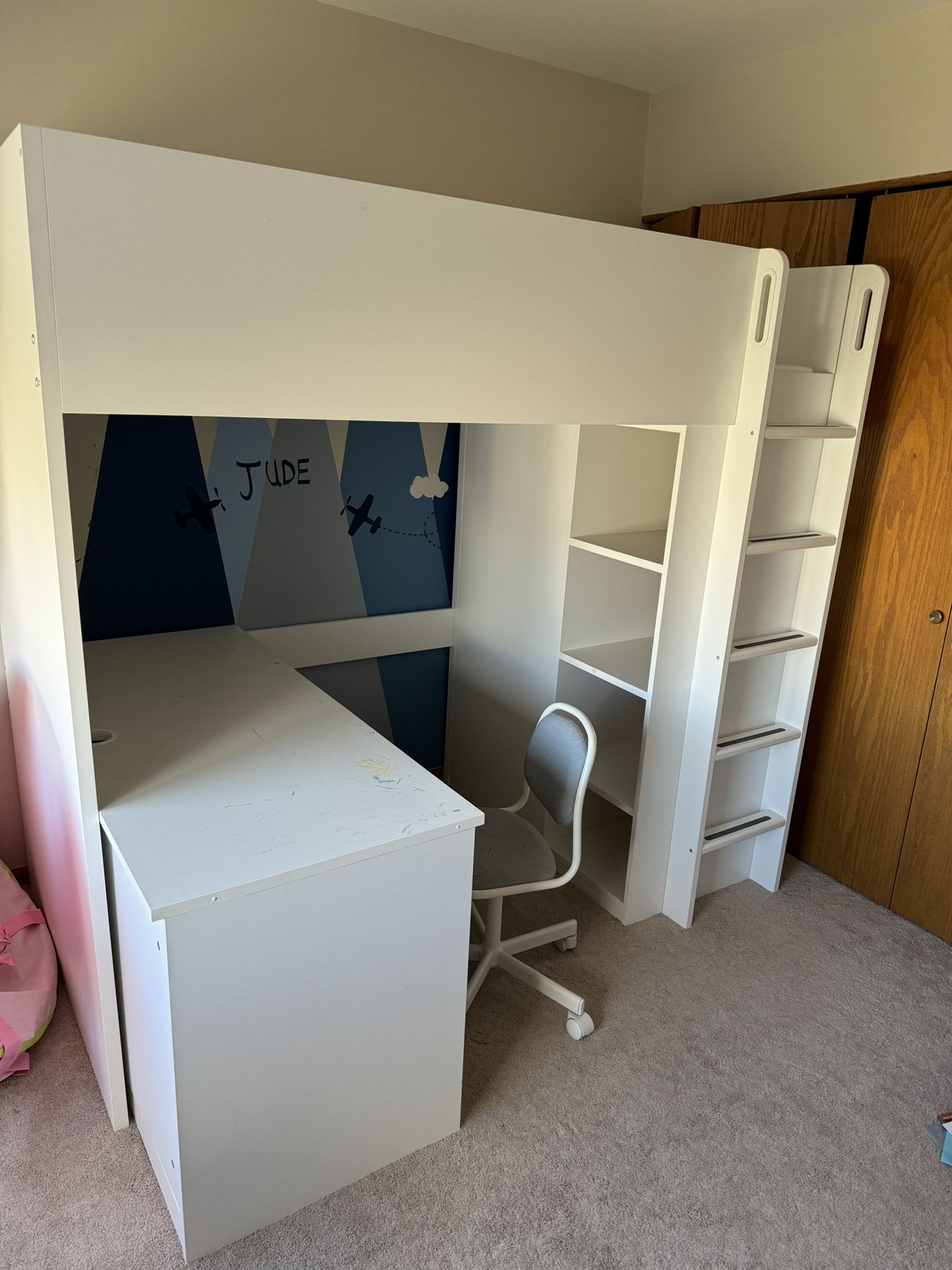 Bed and Desk Combined Set (IKEA)