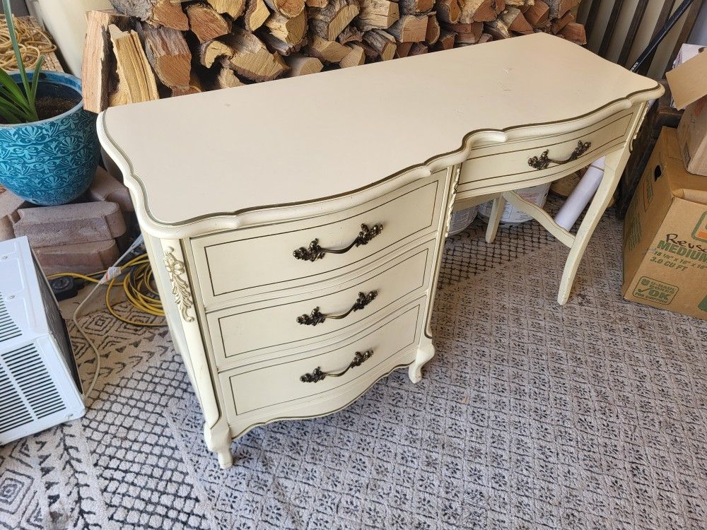 Vintage Off White Desk 