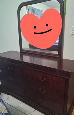 Dresser with mirror