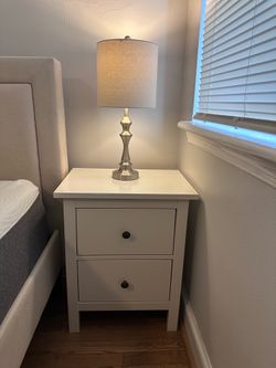 IKEA HEMNES gloss white Nightstand x2