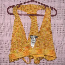 Urban Outfitters Yellow and Orange Halter Top