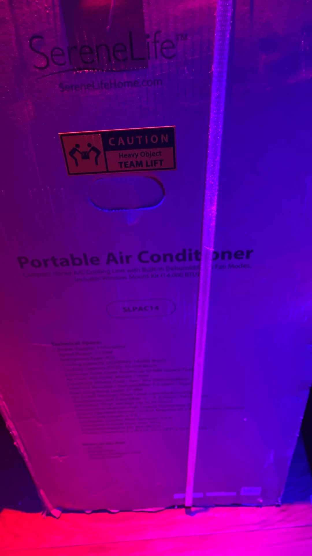 Serene Life Small Portable Air conditioner 14,000 BTU with built in dehumidifier