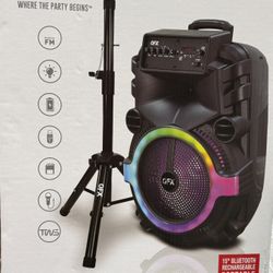 QFX15” Bluetooth Speakers With wired microphone, stand, wireless remote Control  🎶🎙️🎶🎶 