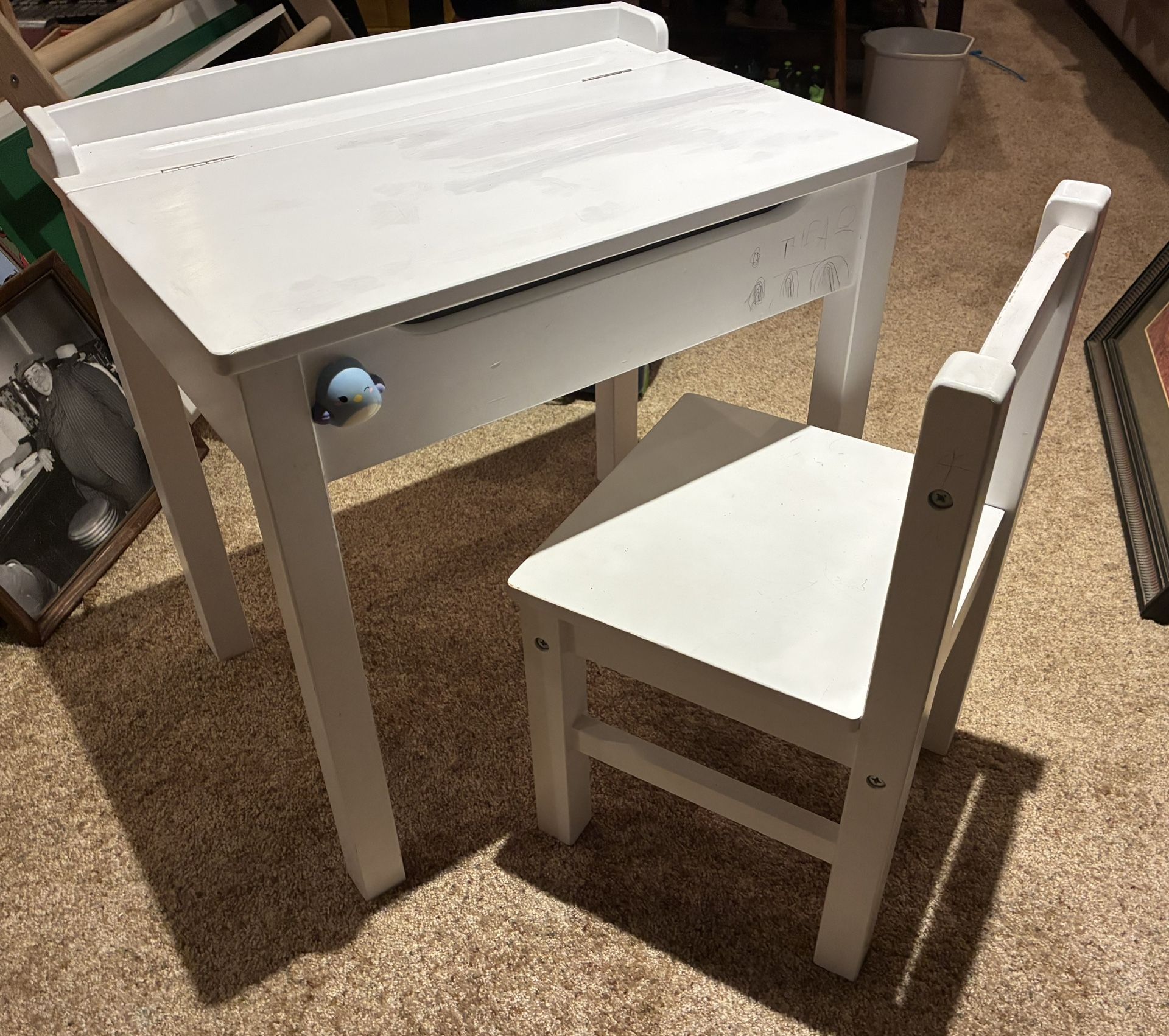 Desk And Chair For 3-8 Year Olds. Supplies Included.