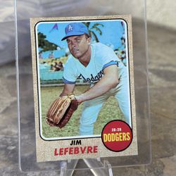 1968 Topps #457 JIM LEFEBVRE Los Angeles Dodgers Baseball Card