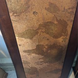 Beautiful Hardwood World Painted On Canvas Desk