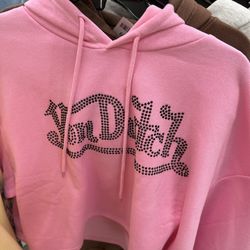VON DUTCH rhinestone hoodie cropped