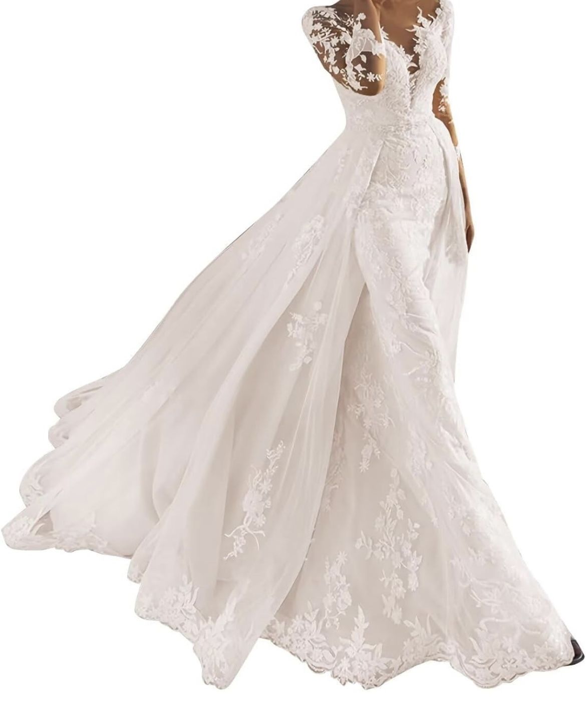 Long Trail Wedding Dress