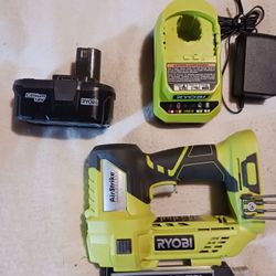 RYOBI 18V Volt AIR STRIKE 23 GA PIN NAILER P318 KIT W/ 4.0Ah BATTERY & CHARGER