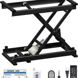 DIHOOL Electric Scissor Lift Table 300LB Load, 195-680MM Height Adjustable Lifting Platform

