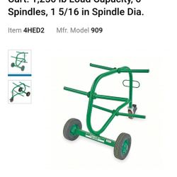 GRENNLEE Wire-Spool Dispensing Cart 1250 LB  Load Capacity 6 Spindles 1 5/16 Spindle Diameter
