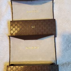 Gucci Tri-fold Eyeglass/sunglasses Cases Set Of 2