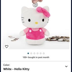 Hello Kitty Plush Piggy Bank 8inch