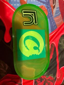 Translucent Green Resin Rolling Tray