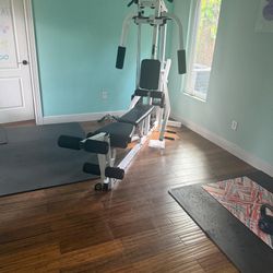 Multi-Station Home Gym – Chest Press, Lat Pulldown & Leg Extension