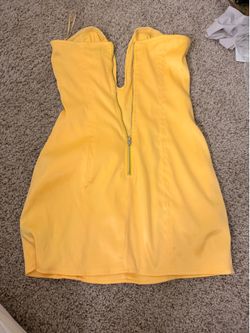 Yellow cocktail dress