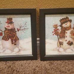 Snowman Wall Frame Decor