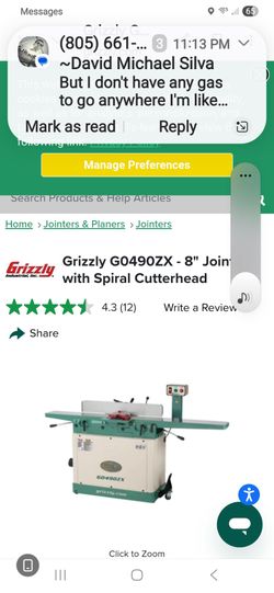 Grizzly jointer