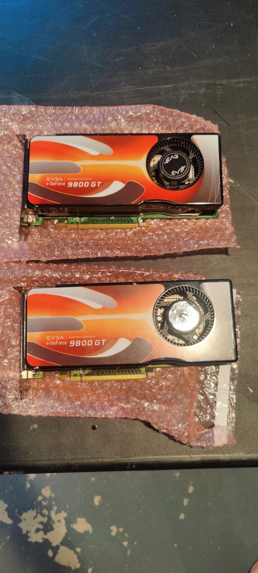 2 Evga 9800GT GeForce Video Cards