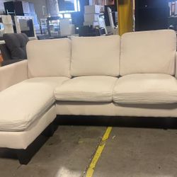 🔥 Hot sale 🔥Convertible Sectional Sofa Couch, 3 Seat L-Shaped Sofa with Linen Fabric Ottoman Small Couch for Small Apartments, Living Room and Offic