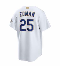 Men's Los Angeles Dodgers Tommy Edman Nike White 2026 Gold Collection Stadium Jersey
